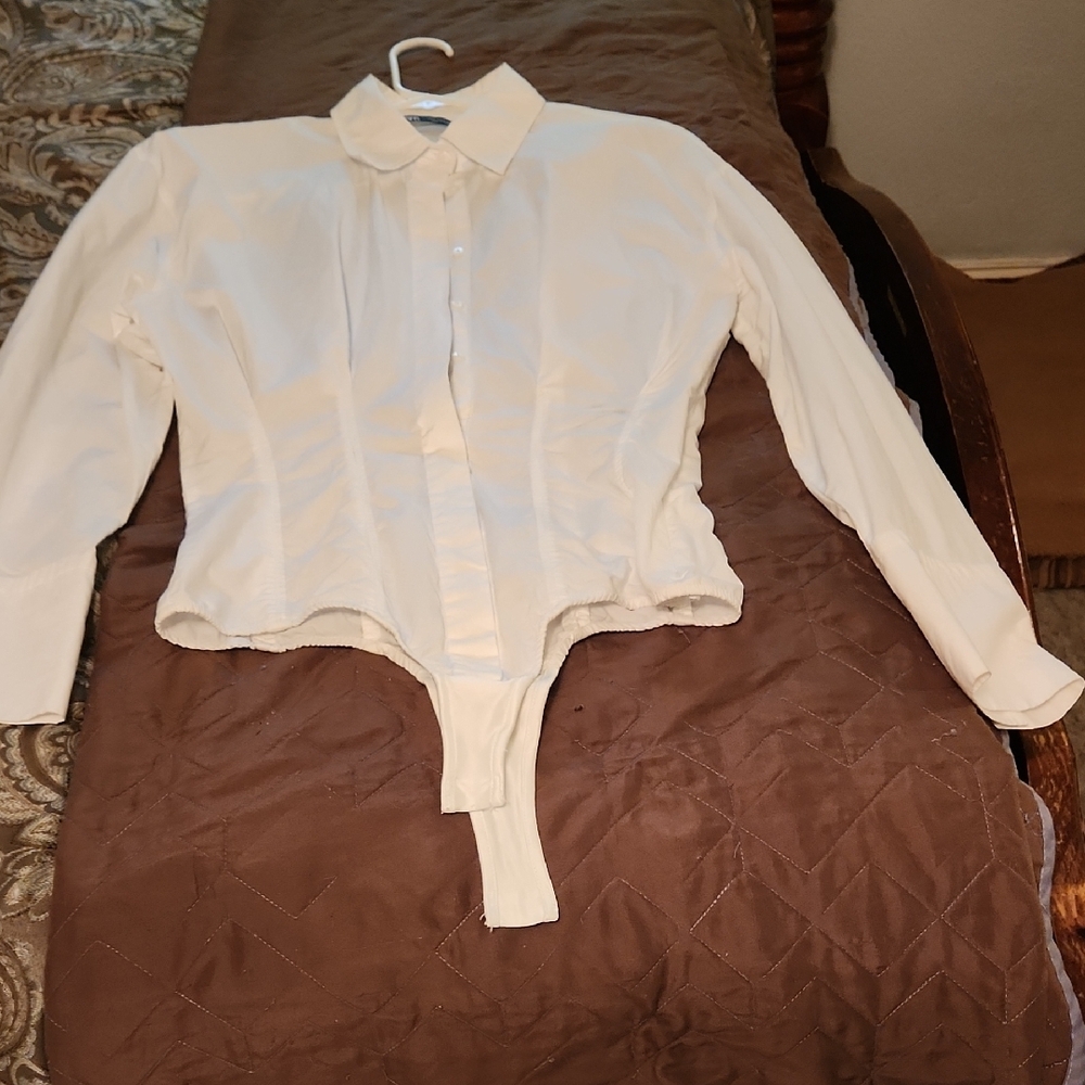 ZARA COTTON SHIRT BODYSUIT